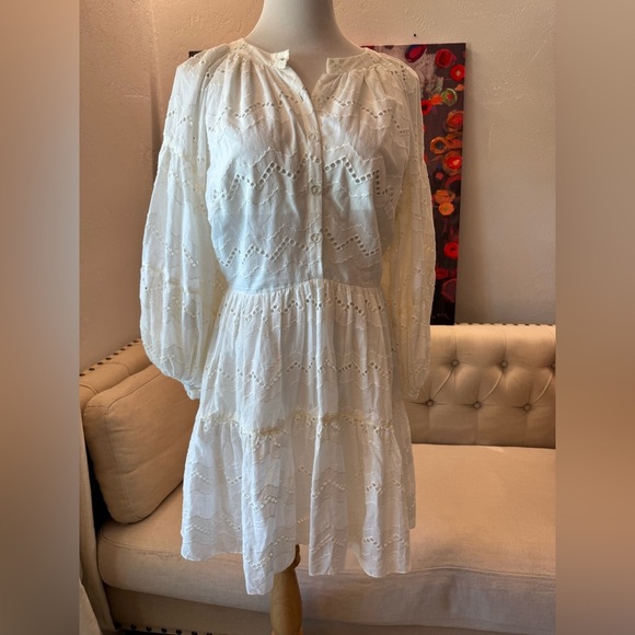 NWT Charina Sarte resort white dress size L - Picture 4 of 13